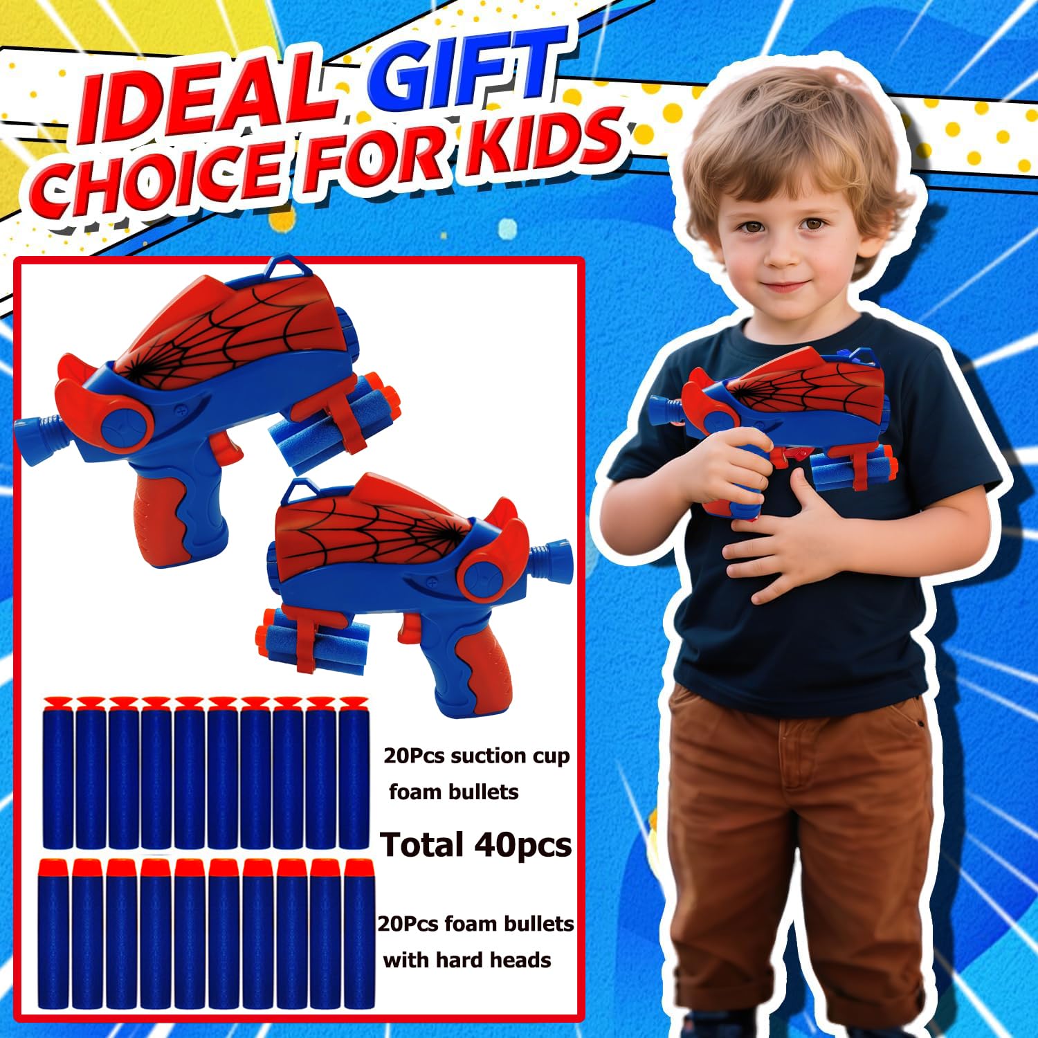 Shooter Gun Toys for Kids, Gun Toys Kids Boy Gift,Boys Gift Age 3 4 5 6 7 8 9 10 11 12 - Image 2