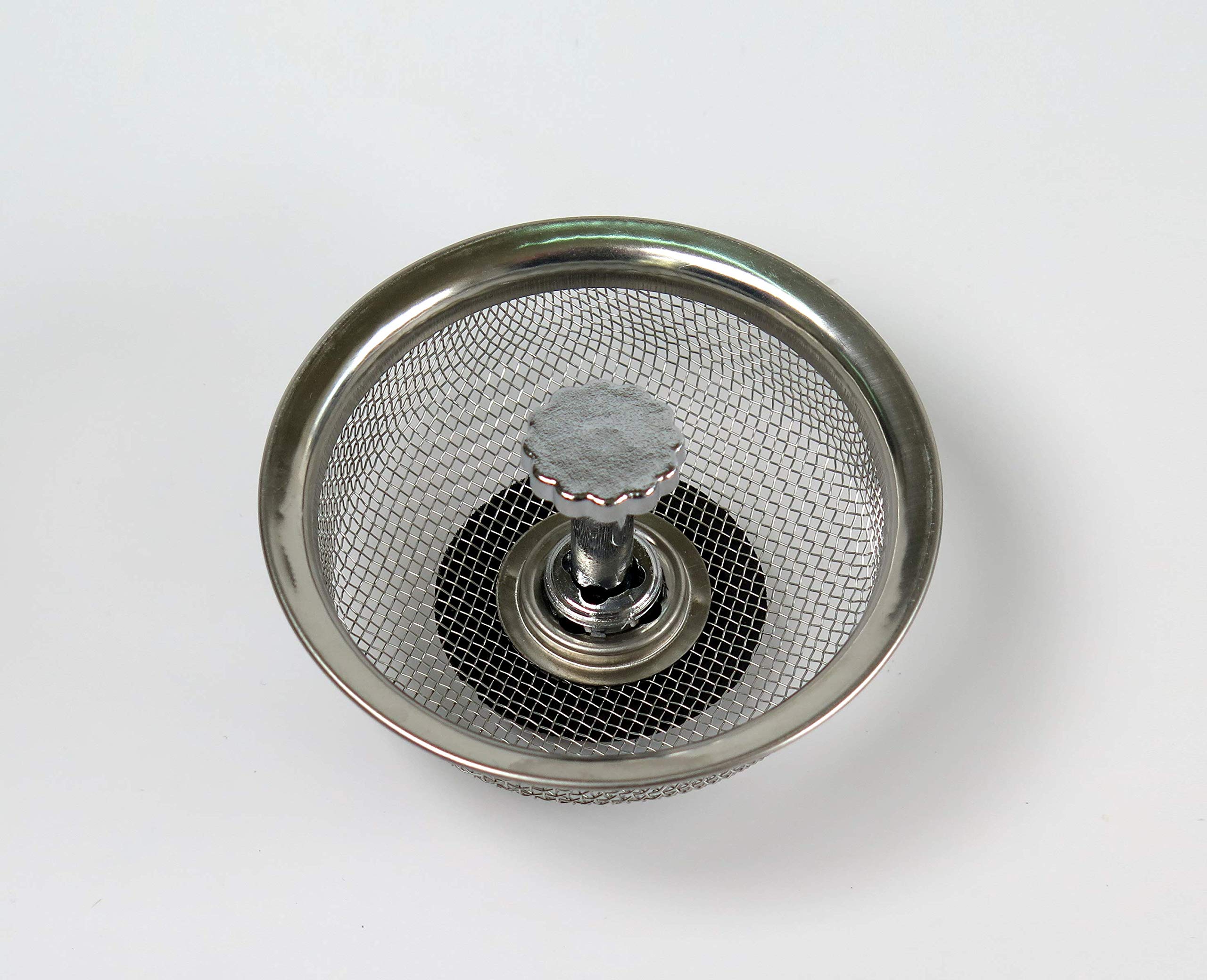 Tredoni 8.5cm Stainless Steel Sink Drain Mesh Filter Strainer Plug Stopper - for ~7.6cm//3" Drain Openings (Plug Mesh Strainer) - Image 2