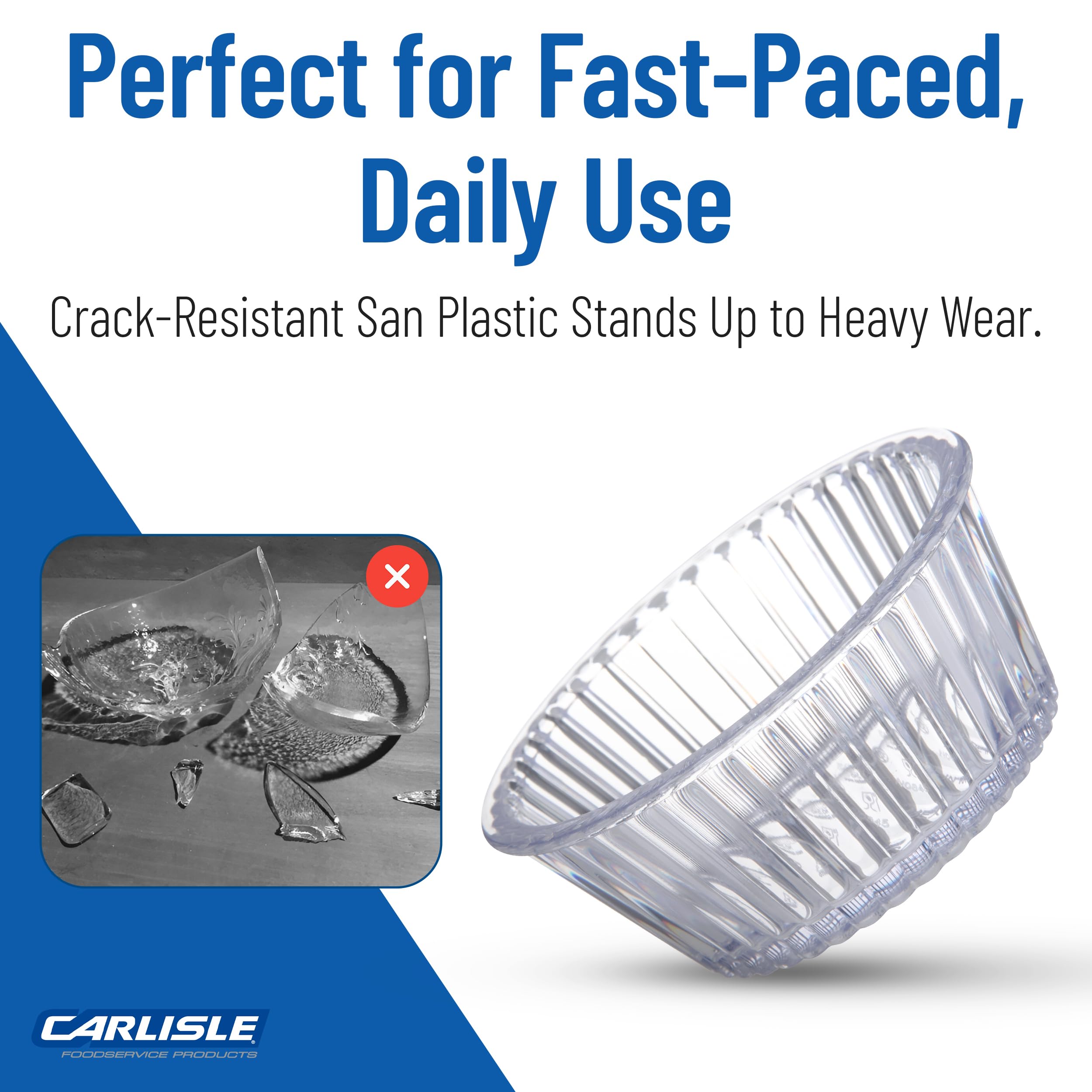 Carlisle 084507 San Ramequín estriado,, 4.5-oz. Capacidad, 1,50 x 3,50, "Claro caso de (de 48)