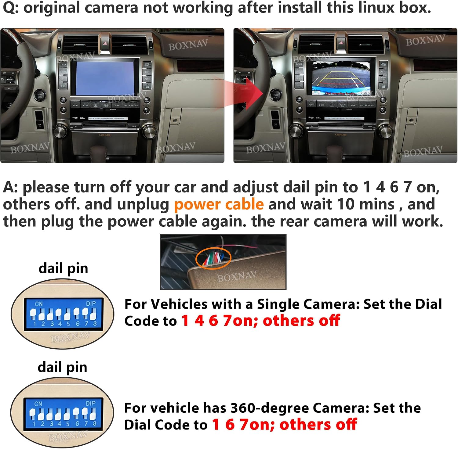 Linux System for Lexus GX460 2009 2010 2011 2012 2013 CarPlay Android Auto Mirror Link Support for Original Car Radio Function Reverse Camera Free Switching with OEM System image 4