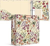 Vista 16 de Ospelelf Carpeta de 3 anillos de 1 pulgada, bonitas carpetas para documentos de tamaño carta (11 x 8.5 pulgadas) con 5 separadores de pestañas