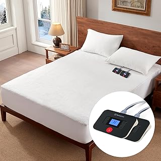 Westinghouse Heated Mattress Pad Cal King, Luxury Quilted Sherpa Bed Warmer with 10 Heat Settings, 1-12H Auto Shut Off Timer, Fit Up to 17" Deep Pocket, Machine Washable, 72x84 Inch