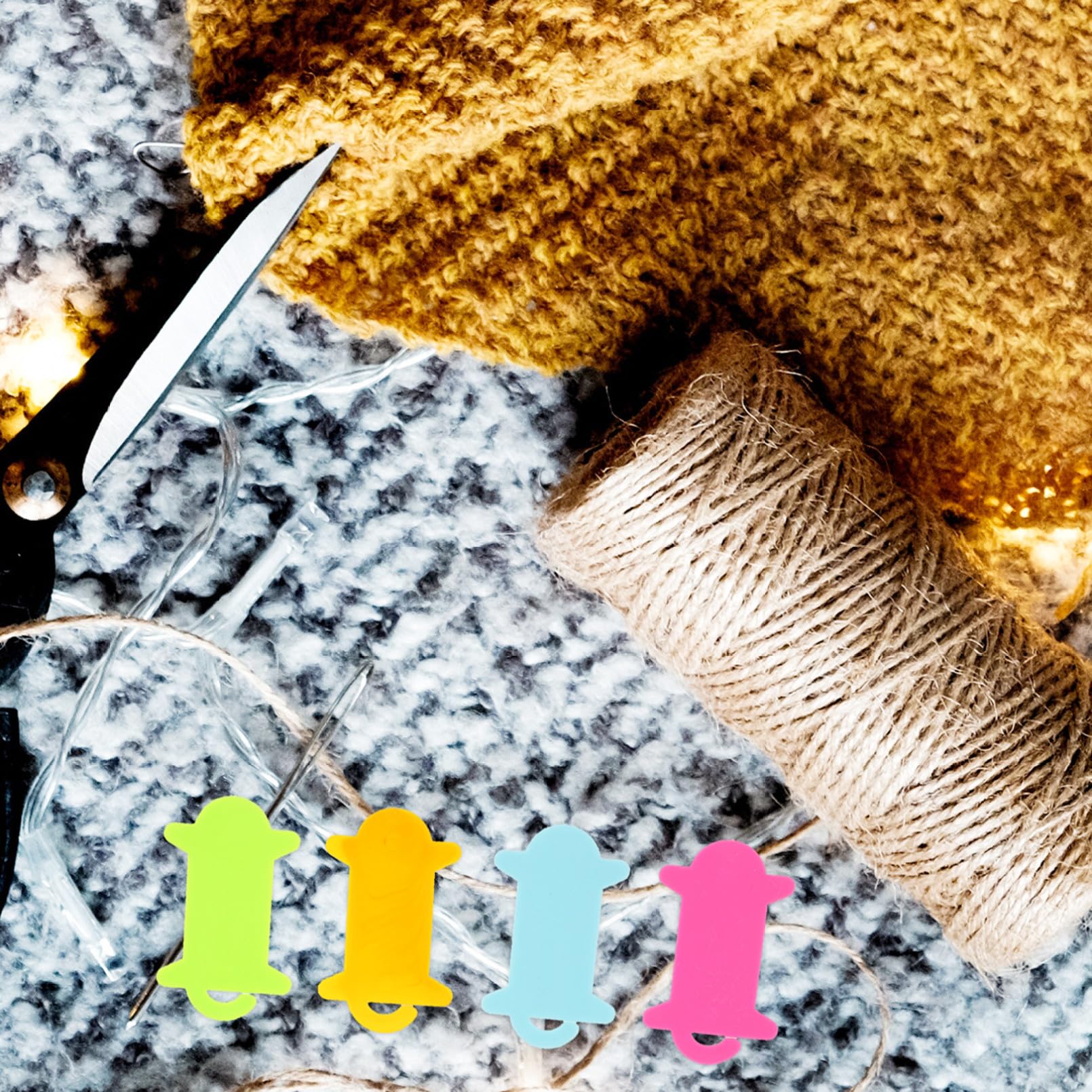 Gadpiparty 5 Sätze Wickelplatte Werkzeug Kreisförmig Planke Wicklung Wolle Groß Mittel Strickmaschinen Wickelbrett Farbenfrohes Stricken Garnwickelmaschine Diy Garnspule Plastik 100 Stück * 5