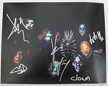 ⭐︎SLIPKNOT ⭐︎直筆サインCD.スチールポスター額装 Slipknot metal band signed autographed 11X14 photo,proof COA, STAR