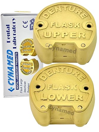 Brass Dental Denture Upper & Lower Flask Lab Dental Cynamed