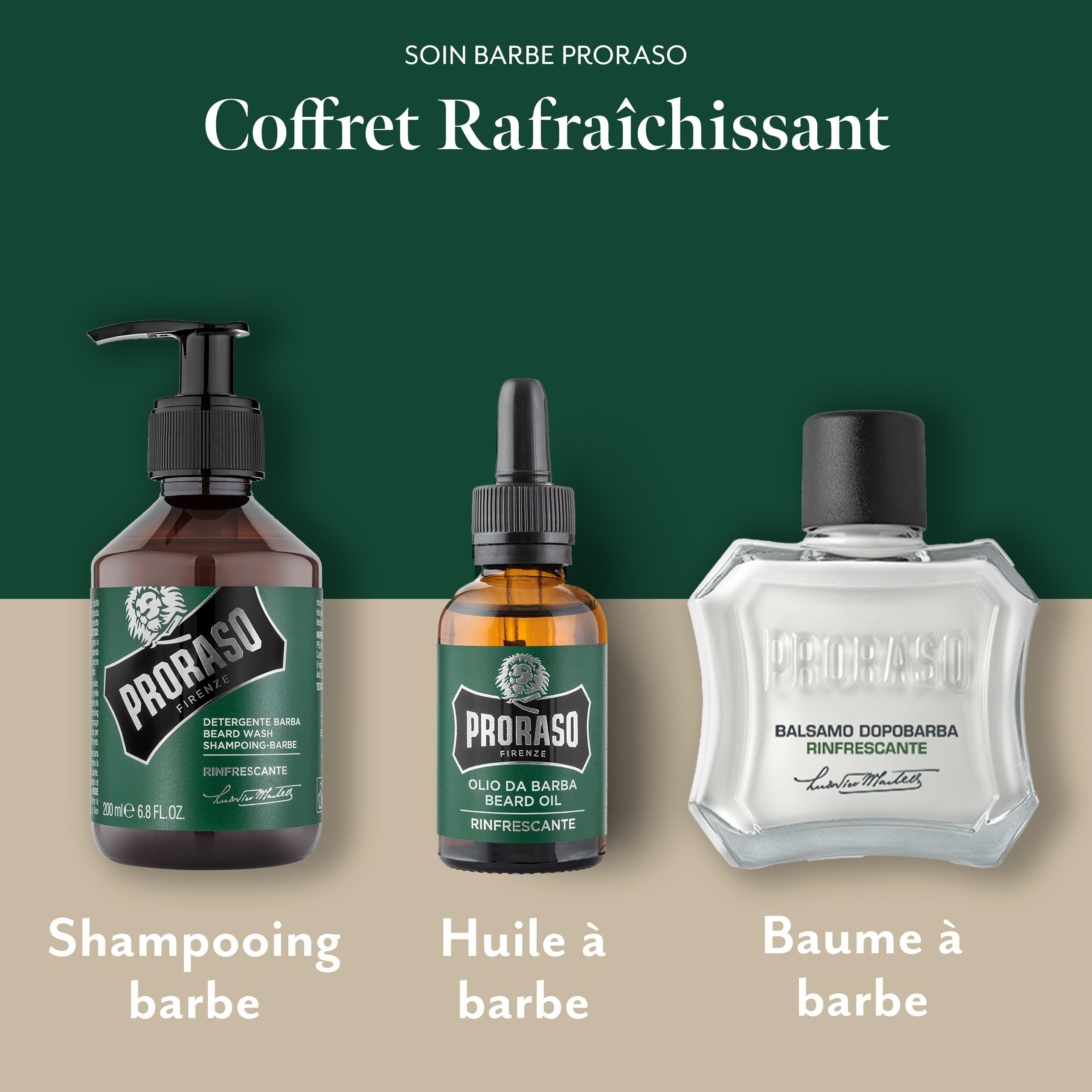 Proraso Lot de 3 barbes rafraîchissantes 8004395006939