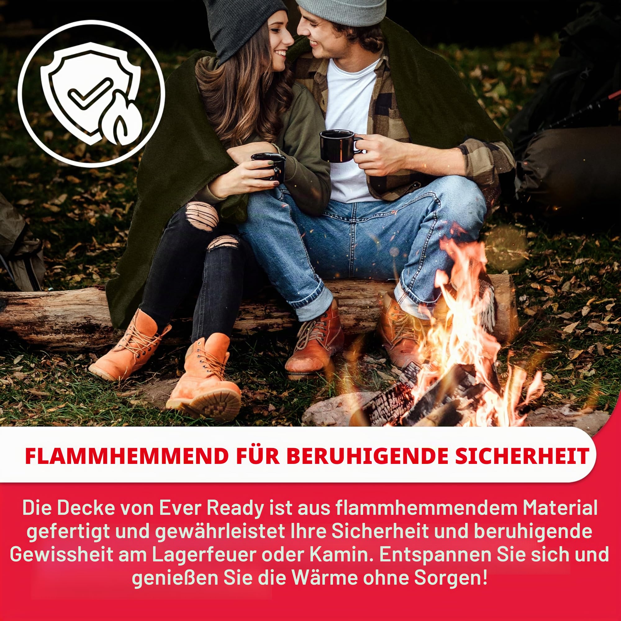 Grün Olive Wolle warm Decke, feuerbeständig, 168 x 229 cm (80% Wolle) – US Militärische