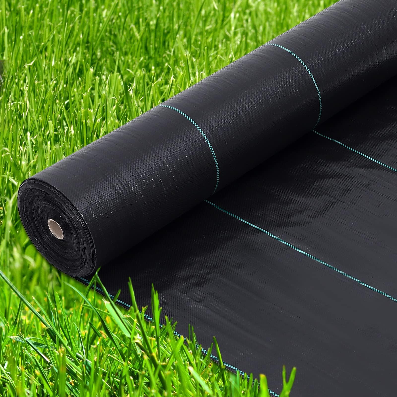 GarveeHome Control Profesional de maleza para jardín – Malla antihierbas geotextil Resistente y UV – Instalación Sencilla y paisajismo – Ideal para huerto y terrenos – Negro, 0,915m x 91,43m x 91,8g,