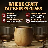 Vista 3 de El Vaso Original de Madera para Beber Bourbon Regalos de Bourbon para Hombres Vaso Old Fashioned de Madera Grandes Regalos de Whisky
