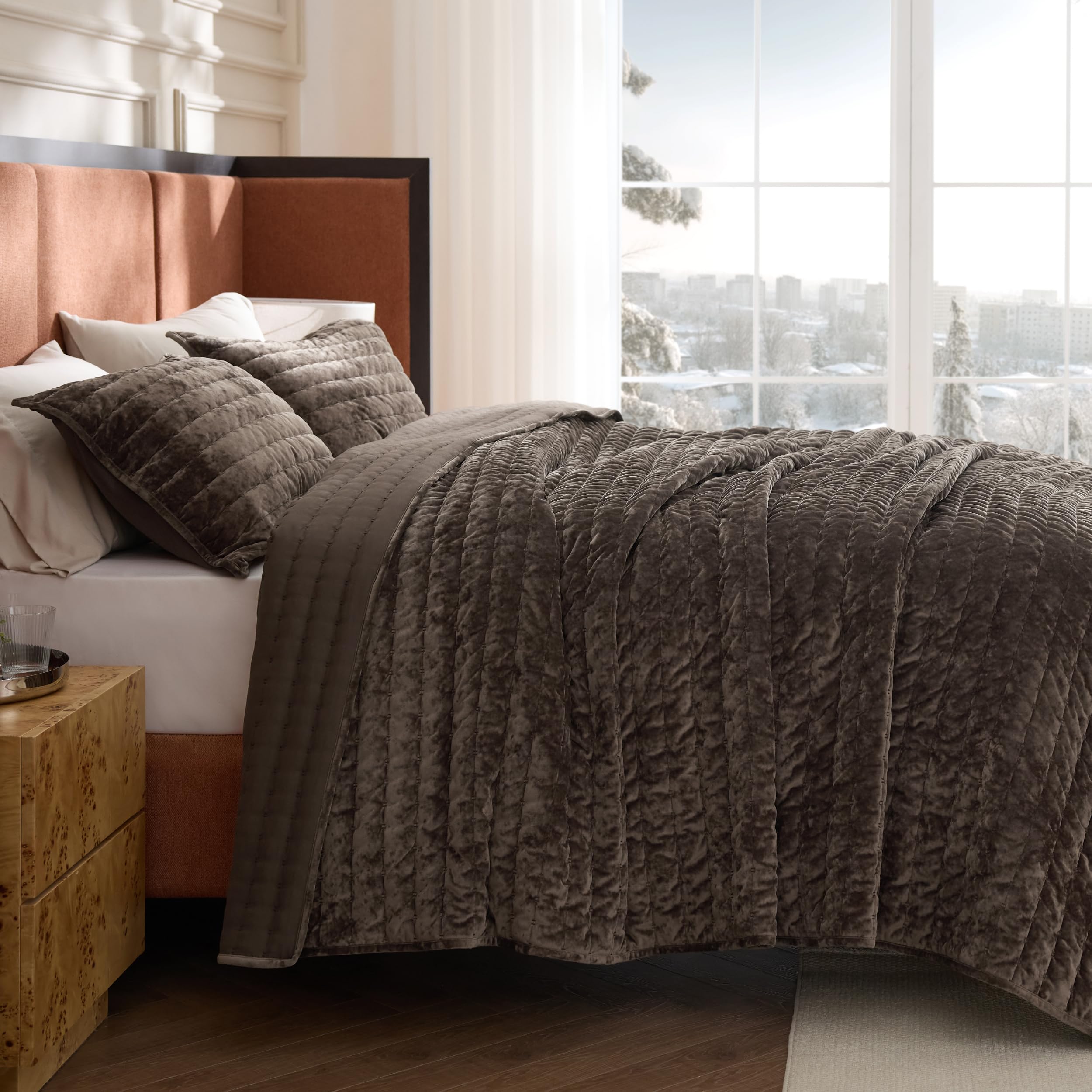 Bedsure Velvet Comforter Queen - Brown Luxury -4 Bedsure Velvet Comforter Queen - Brown Luxury -4