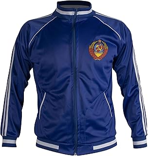 JL Sport Soviet Union CCCP USSR 1970's Jacket Retro Football Tracksuit Zipped Jacket Men Top