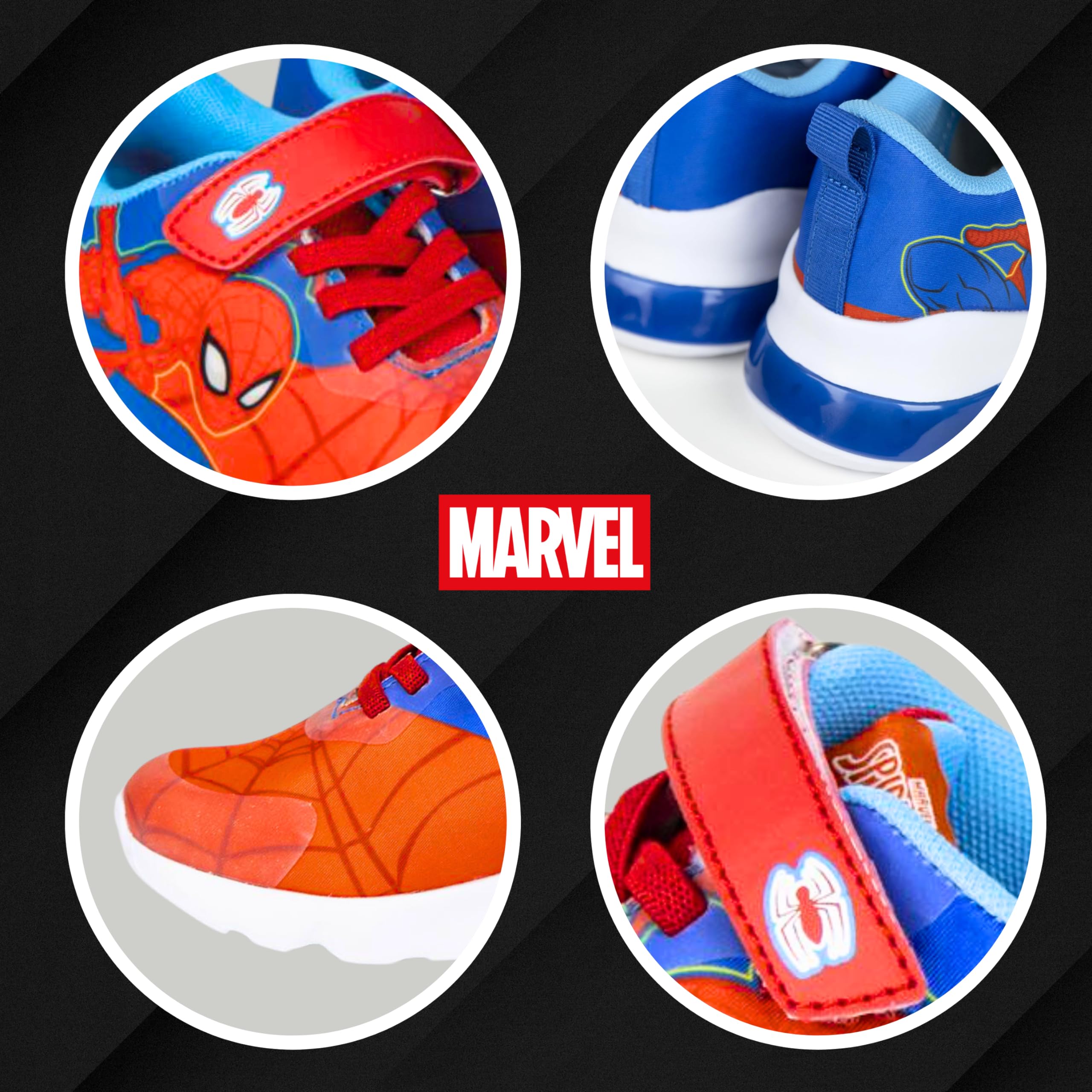 Marvel Spiderman Zapatos para Niño, Calzado Deportivo Niños, Deportivas Luces para Niño, Regalo Niño, Tallas EU 25 a 32