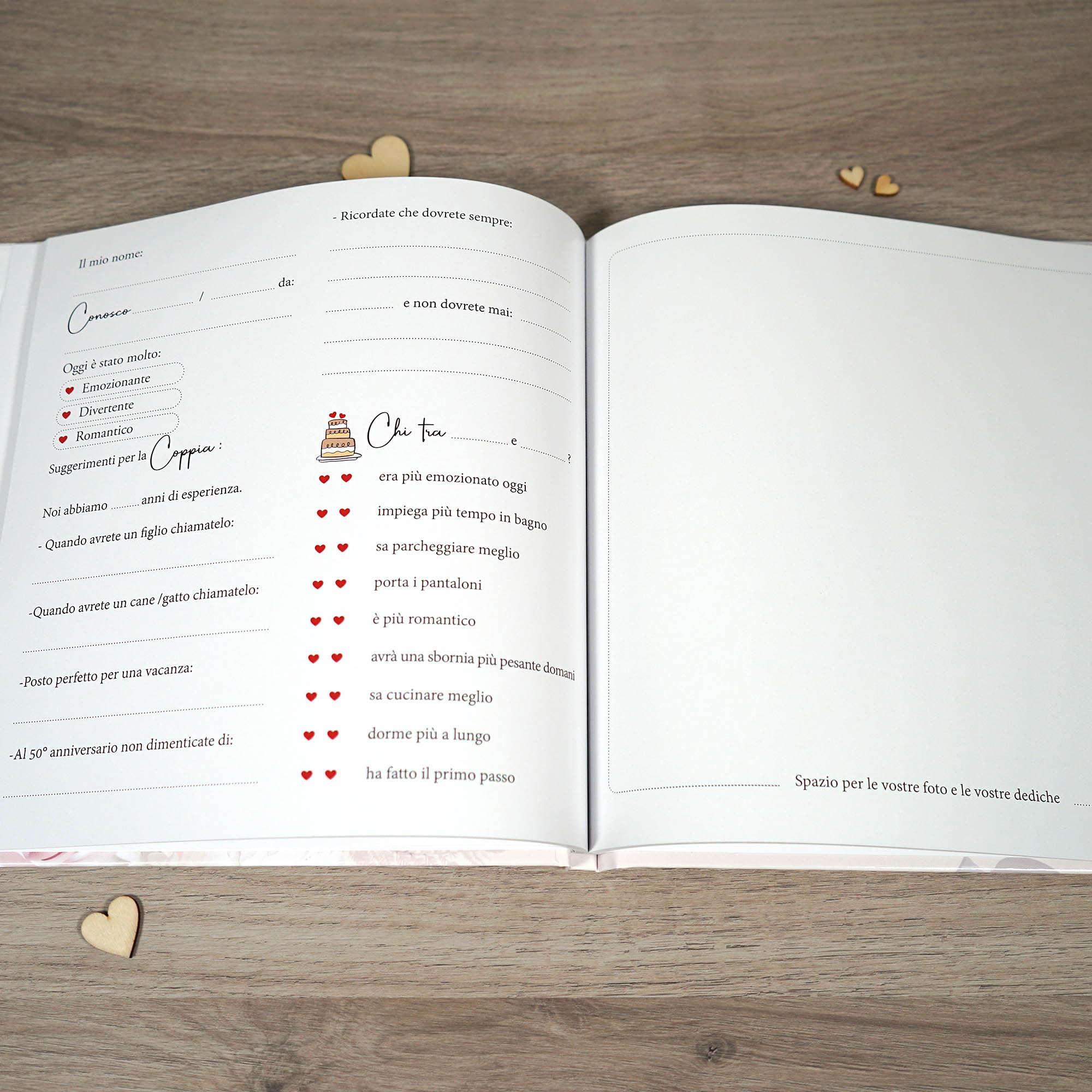 PHOTOCITY Gästebuch Hochzeit mit Fragen zum Ausfüllen - 100 Seiten - 50 Blatt - Hochwertiges Hochzeitsbuch für unvergessliche Erinnerungen, 25 x 25 cm, Hardcover