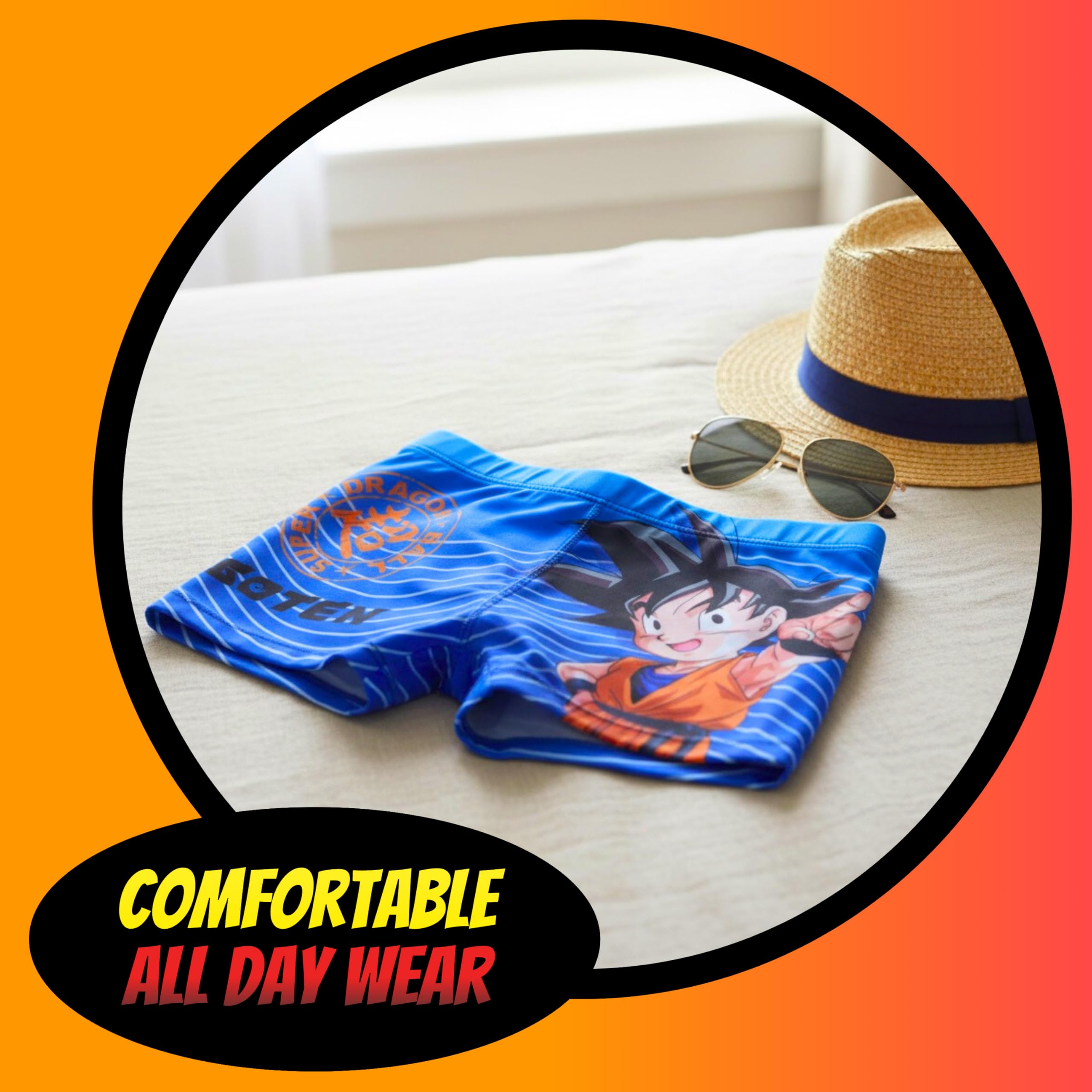 Dragon Ball Z Bañador para Niño, Shorts de Baño Boxer, Bañador de Natación Infantil, Tallas 4 a 12 Años — view 3
