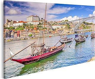 Quadro su tela Fiume Douro a Porto Portogallo Stampa Foto Quadri Moderni