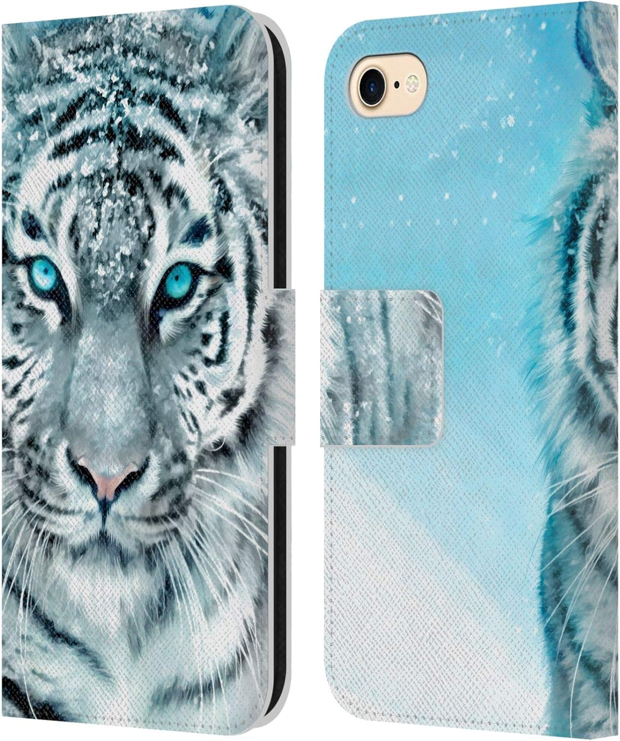 Head Case Designs Officially Licensed Aimee Stewart Tiger Lily Animals Leather Wallet Case Compatible with Apple iPhone 7/8 / SE 2020 & 2022