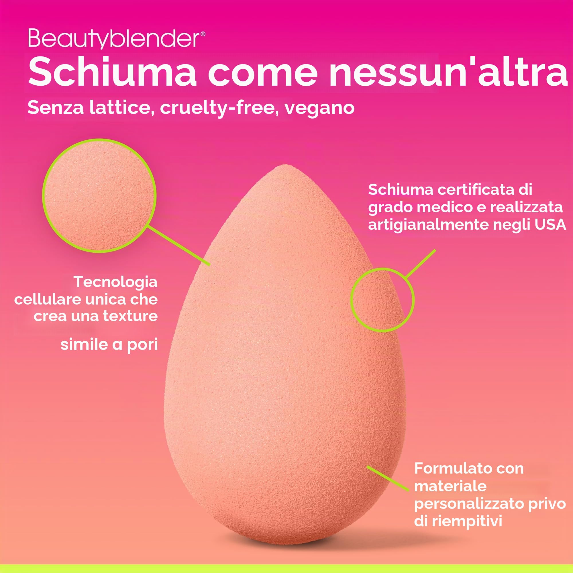 BEAUTYBLENDER Spugna per trucco PAPAYA