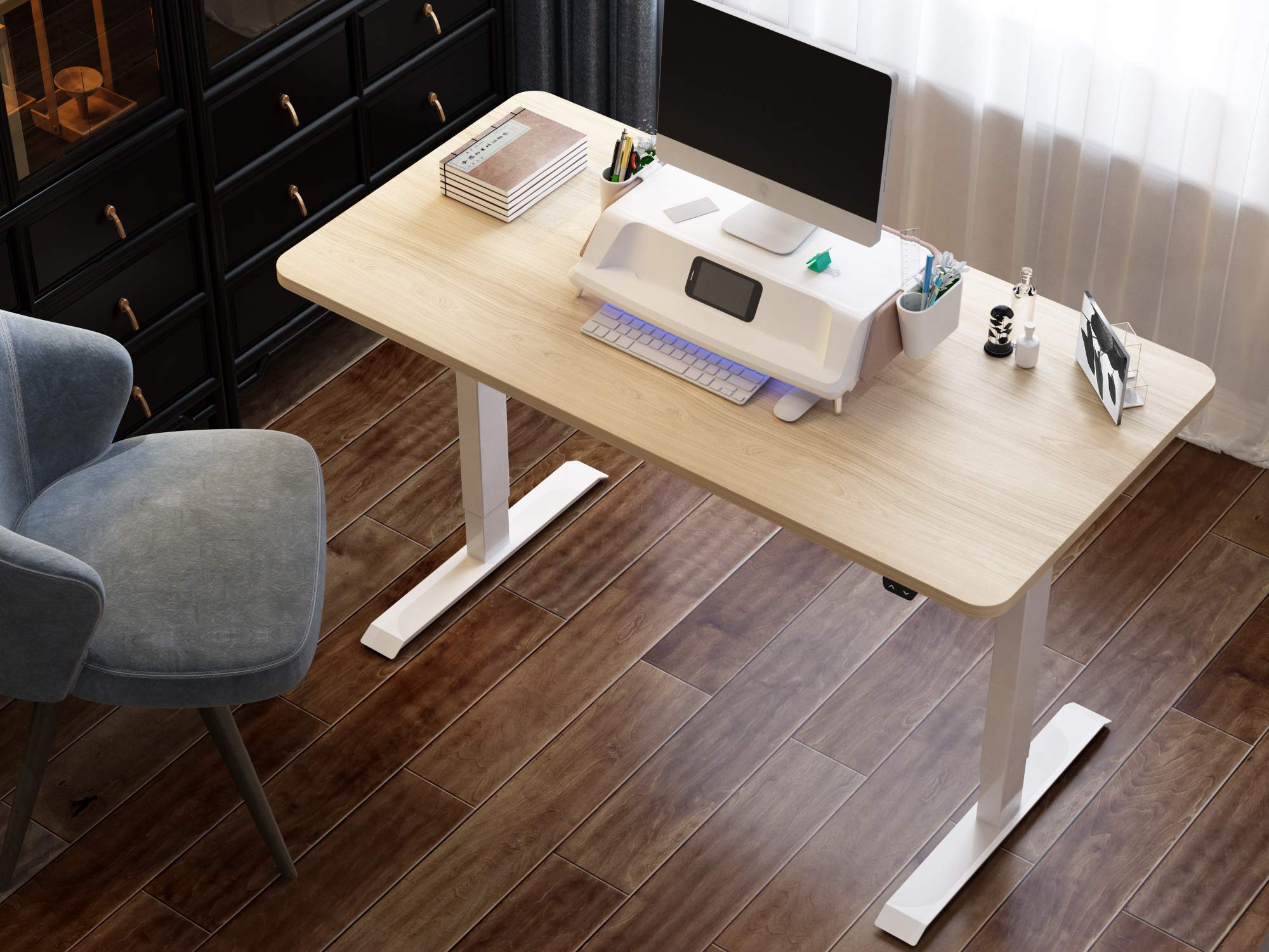 celexon Schreibtisch Eco 150x75 cm | elektrisch höhenverstellbar 71-121 cm | schwarzer Schreibtisch für ergonomisches Arbeiten flexibel im Sitzen & Stehen im Büro oder zuhause im Home-Office