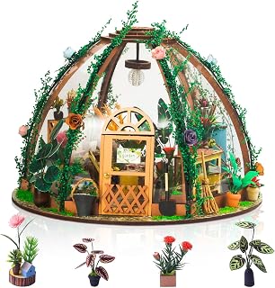 DIYマイクロハウスキット、小さなハウスキット、誕生日や父の日のユニークなギフト、花部屋、大人のビルディングドールハウスキット。