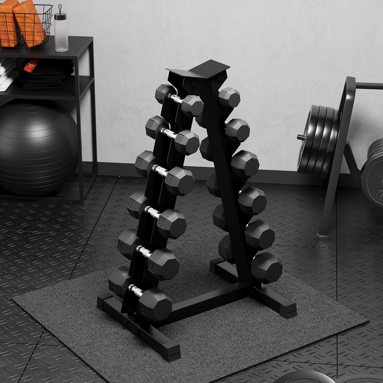 Premium Rubber Coated Hex Dumbbell Weight Set Multiple Sizes Exercise Fitness Dumbbells Multiple Packages 210LB 350LB 450LB 550LB