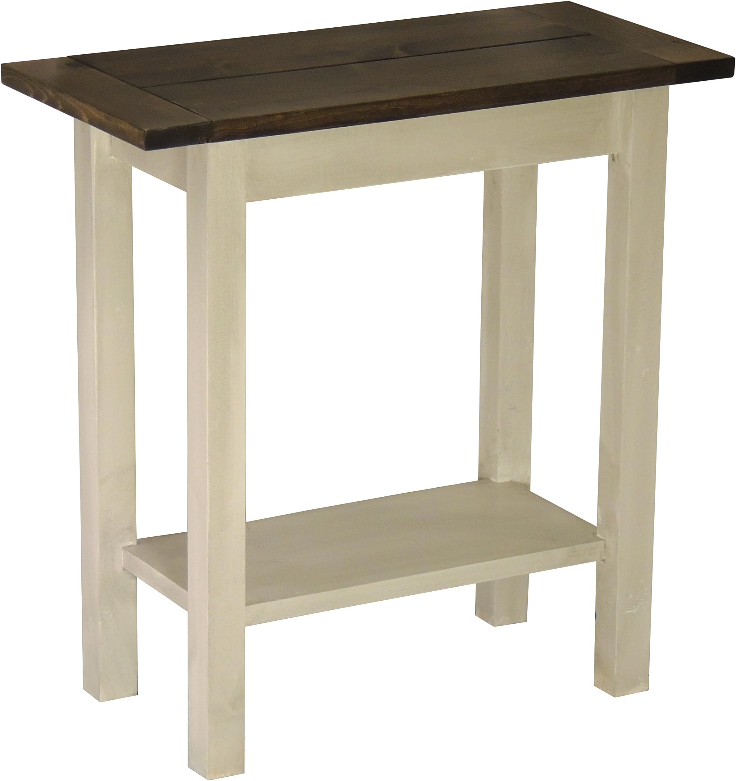 Rustic End Table with Breadboard Ends Vintage Style Pure Wood Side Table - These Tables are Handcrafted with Real Wood