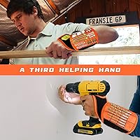 Vista 6 de Pulsera magnética con linterna y pedal magnético para sujetar tornillos, correa de herramientas magnética para sujetar tornillos, clavos, brocas