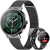 Blackview Smart Watches para Mujer (Contestar/Hacer Llamadas), Reloj Fitness HD de 1.26'' con Voz IA/Ritmo Cardíaco/SpO2/Monitor de Sueño/2 Correas, 100+ Modos Deportivos, Smartwatch IP68 Resistente al Agua para Android/iPhone 1