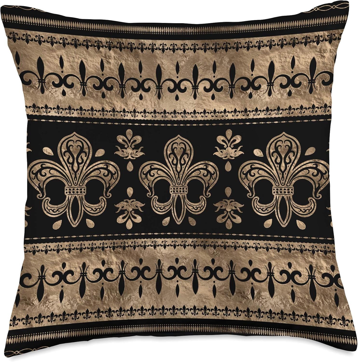 Luxury Fleur-de-lis ornament Throw Pillow