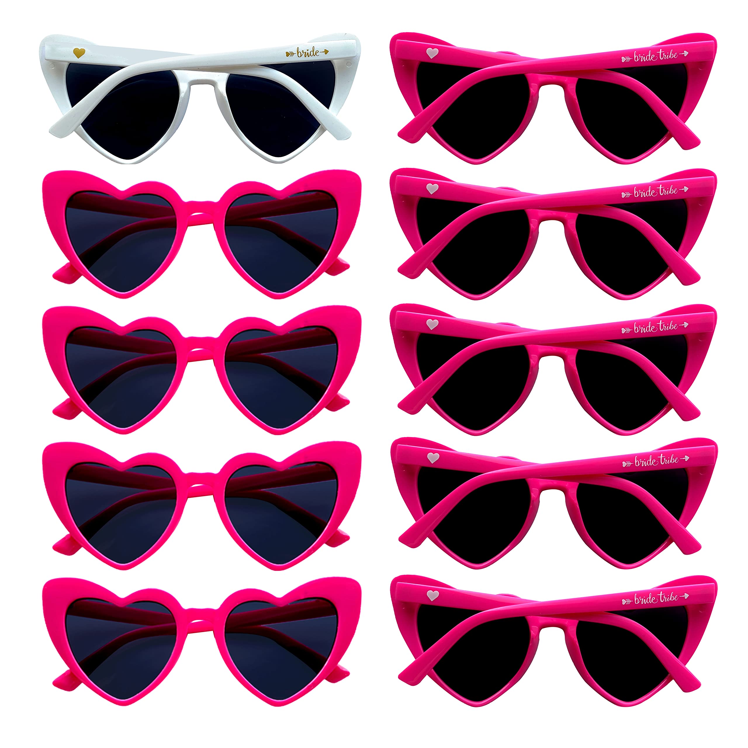LADY&HOMELADY & HOME Hen Party Sunglasse 10pcs Heart Shaped Sunglasses Bridesmaid Sunglasses Wedding Gifts Sunglasses