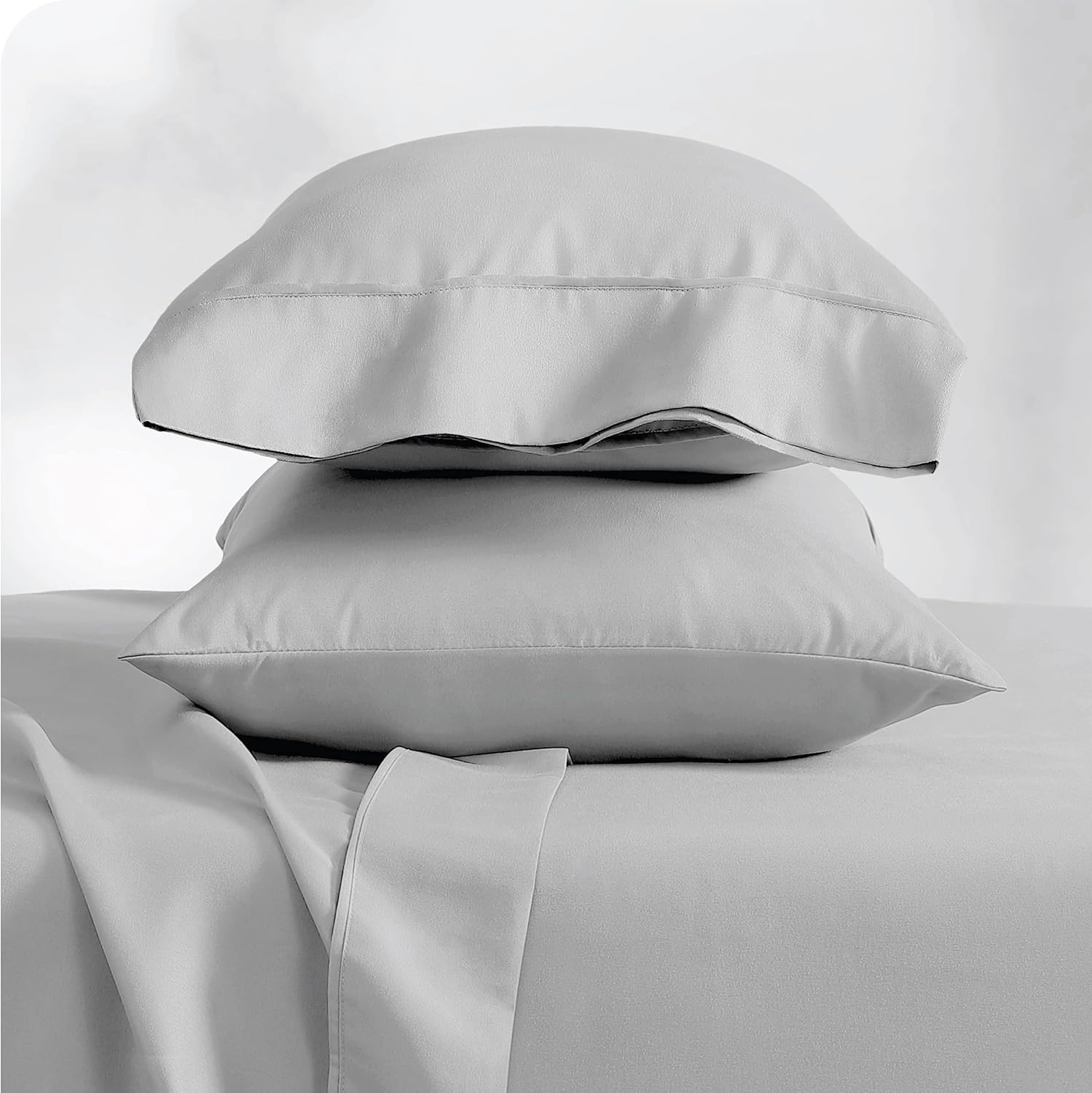 Bare Home Queen Sheet Set - 1800 Ultra-Soft Microfiber Queen Bed Sheets - Double Brushed - Queen Sheets Set - Deep Pocket - Bedding Sheets & Pillowcases (Queen, Light Grey) : Home & Kitchen