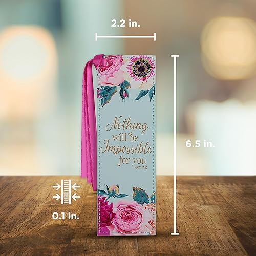 Miniatura 153 de Christian Art Gifts - Separador de piel sintética con cinta de satén y verso bíblico inspirador para mujeres y hombres, Marrón - Proverbios 31 Mujer