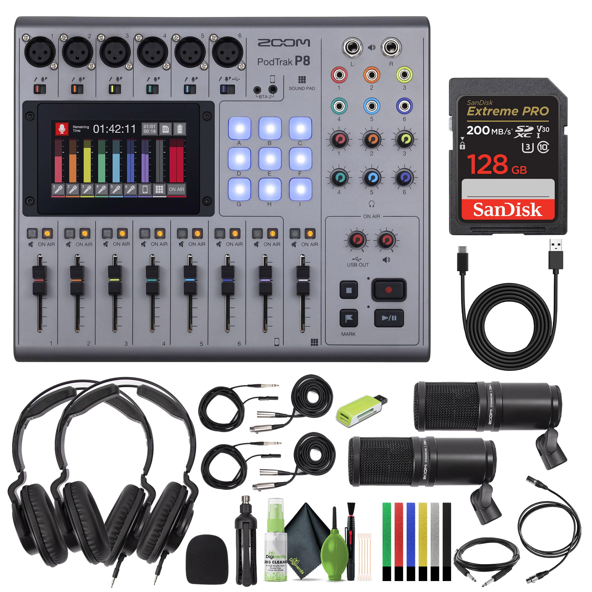 Amazon.com: Zoom PodTrak P8 Podcast Recorder + Balanced