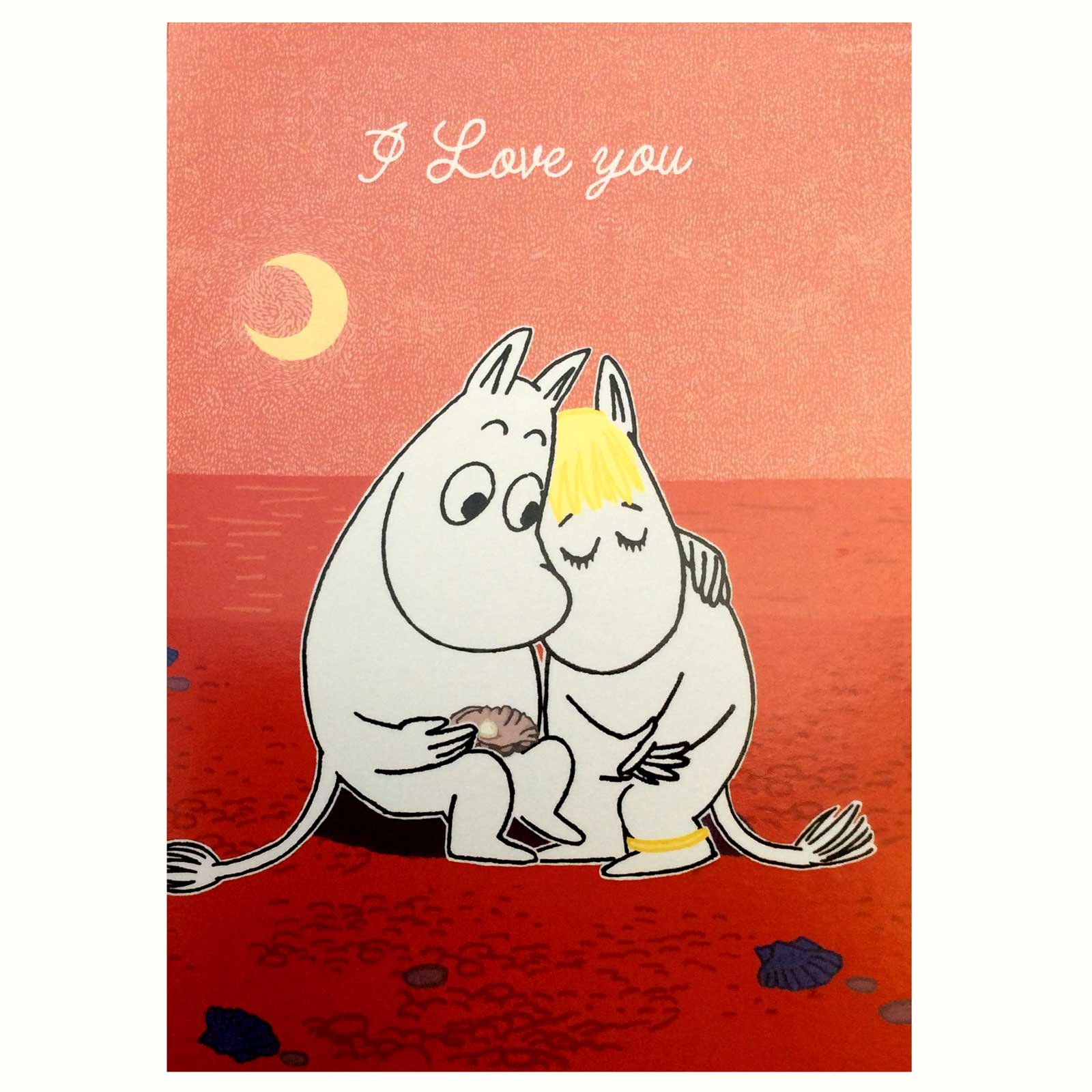 Moomins I Love You Card Birthday Valentines Moomintroll Snorkmaiden