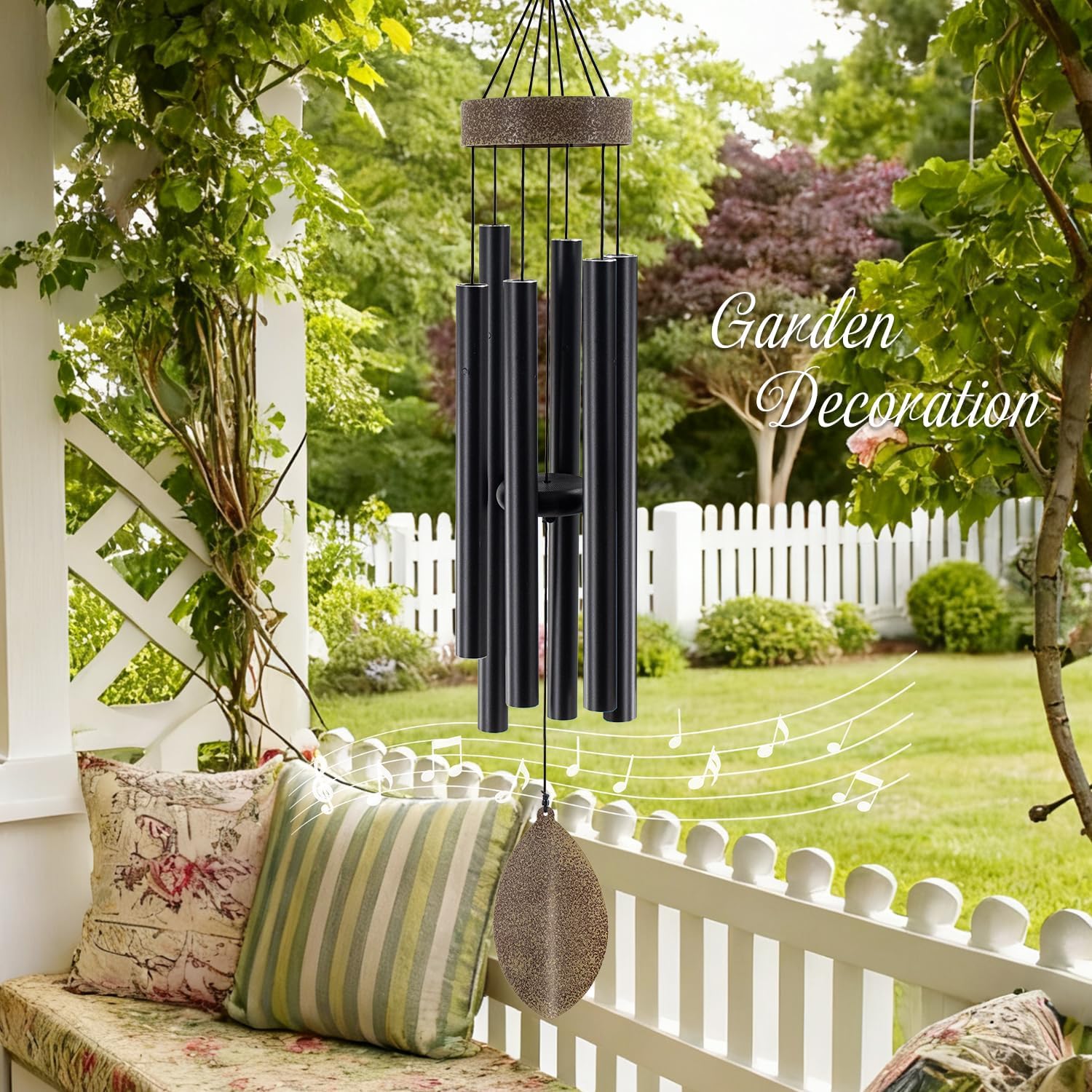 ASTARIN 36 Inch Wind Chimes for Outside, Tuned Metal Wind Chime for Outdoor Garden Patio, WindChimes Tuned Soothing Melodic Tones Windchimes Mom Dad Gift, All Metal Leaf Design Windchime