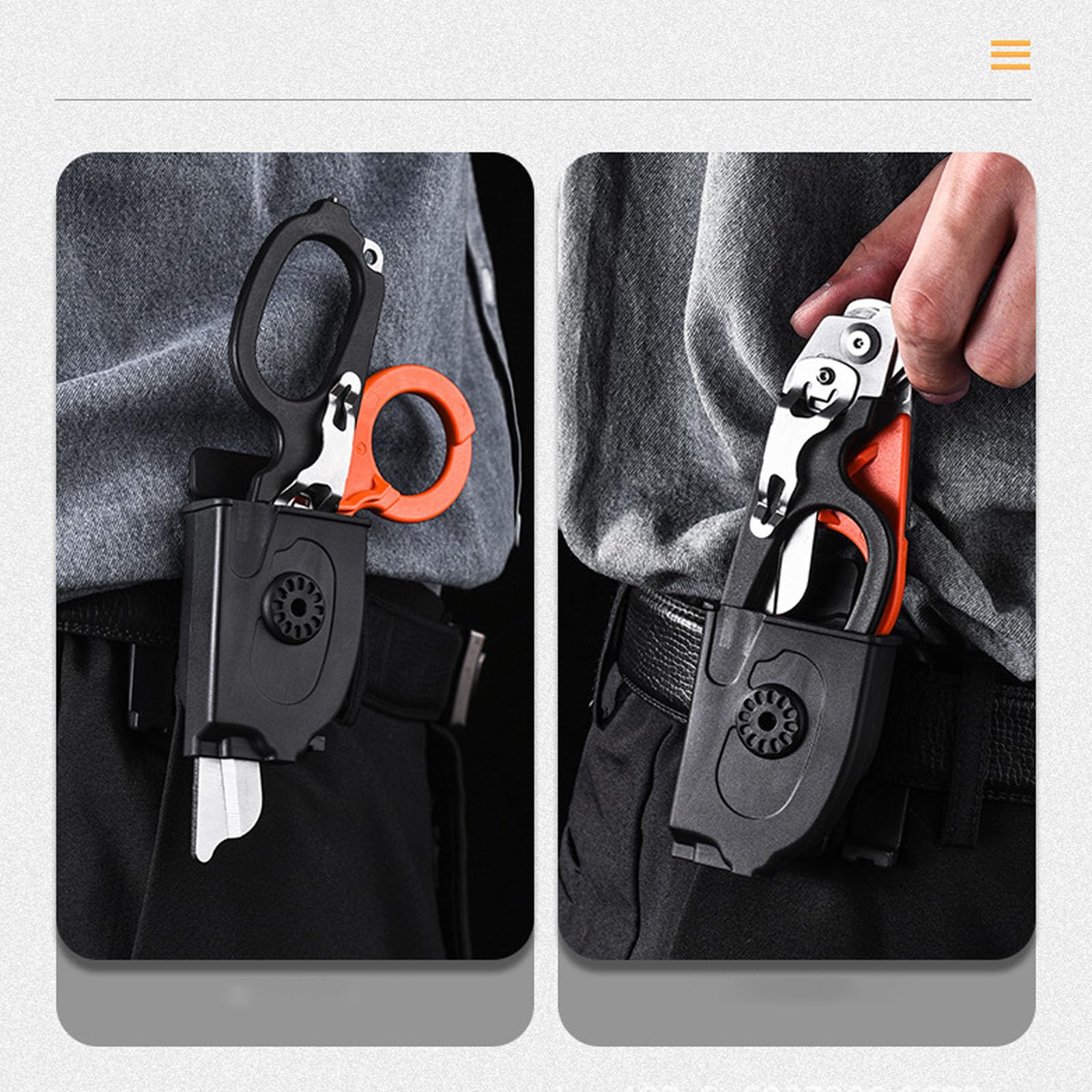 Ziyero Trauma Scissors Multitool with 6 Practical Functions, Foldable Stainless Steel Scissors - Image 3