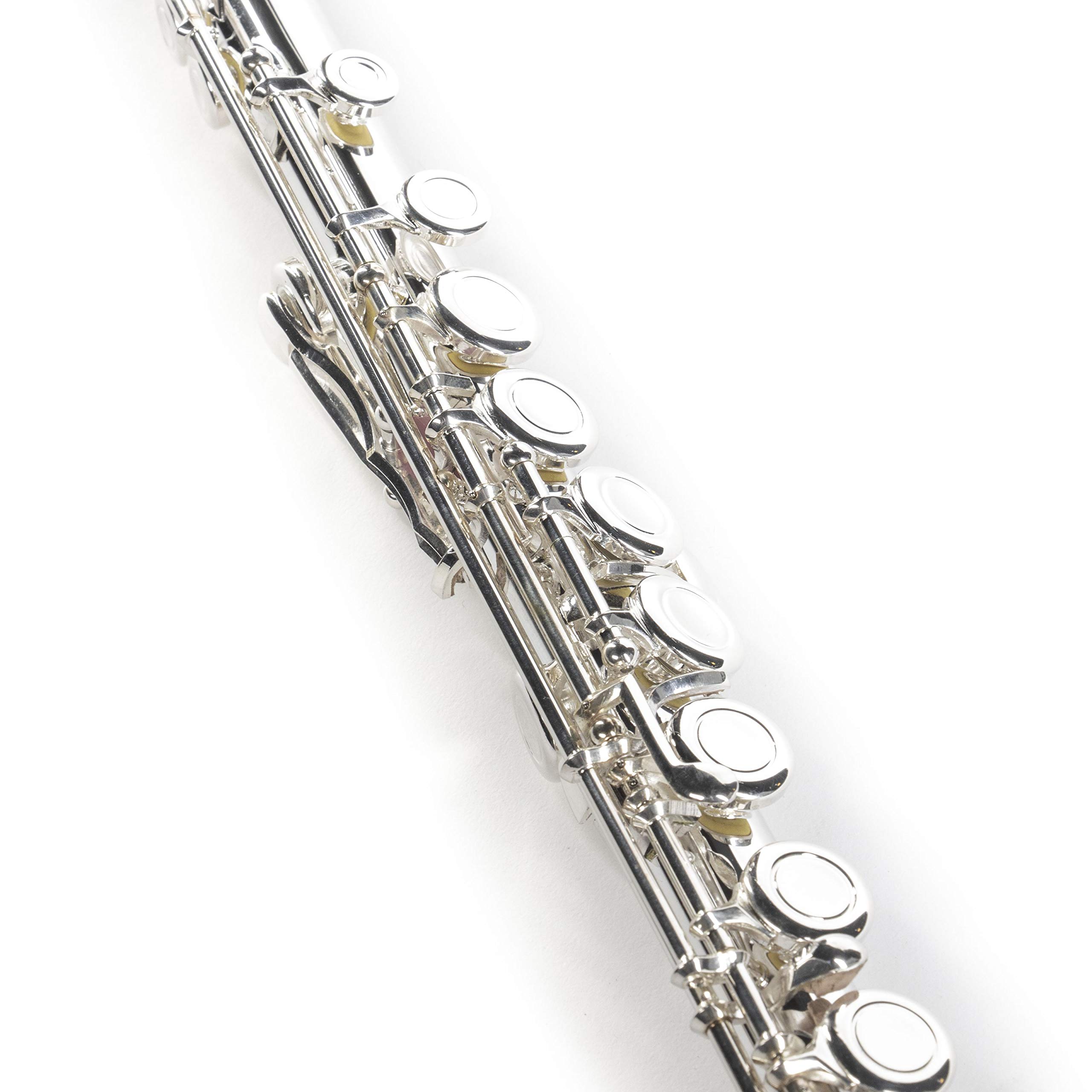 Monzani MZFL-370 Querflöte, Japanisches Neusilber, Geschlossene Klappen, E-Mechanik, C-Fuß, Stimmung C, Inklusive Etui, Ideal für Anfänger und Wiedereinsteiger, Warmer Klang, Italienische Polster und