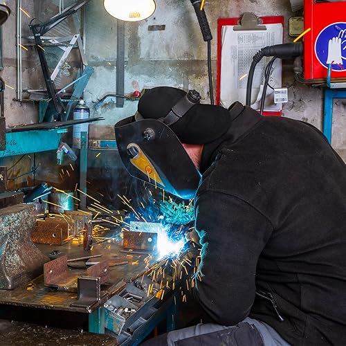 Miniatura 4 de 2 tapas de soldadura de algodón resistentes al fuego forro interior de malla para soldadores tapas elásticas de corona baja para soldador