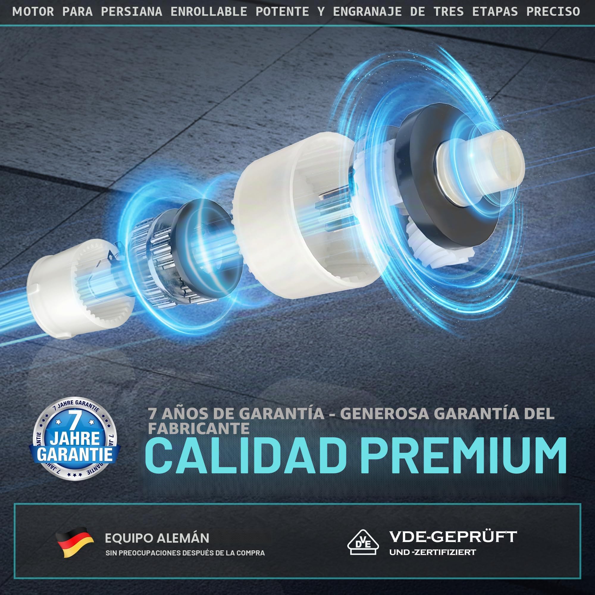 jarolift Motor Tubular Electrónico - TDEF 10/14 (D 40mm / Fuerza de Tracción 27 kg)