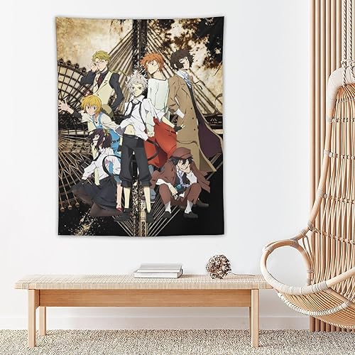 Miniatura 5 de Bungo Stray Dogs - Tapiz de anime (25) Tapiz decorativo para pared, sala de estar, dormitorio, impresiones de 30 x 40 pulgadas