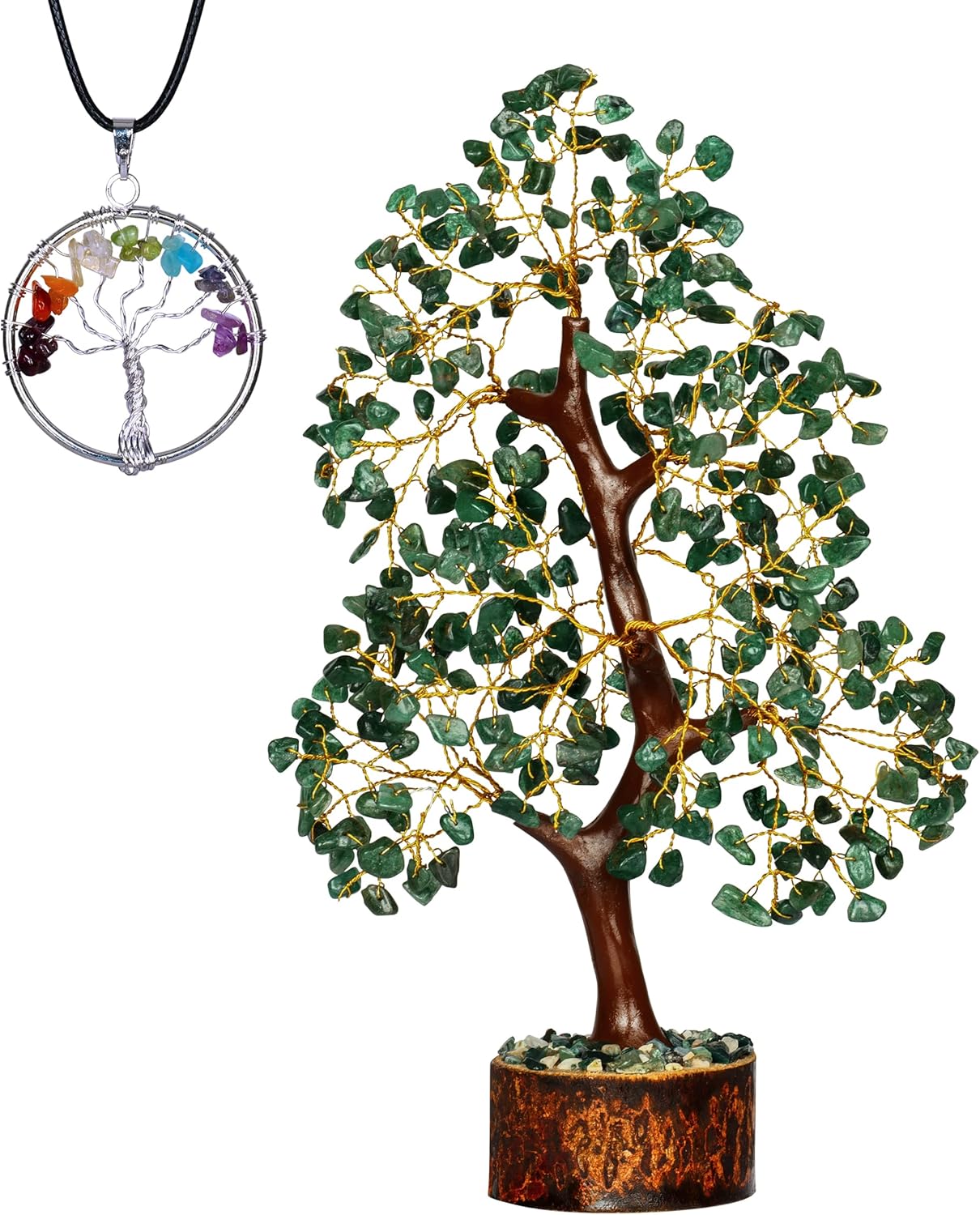 SUBYATH Green Aventurine Crystal Crystal Tree Feng Shui