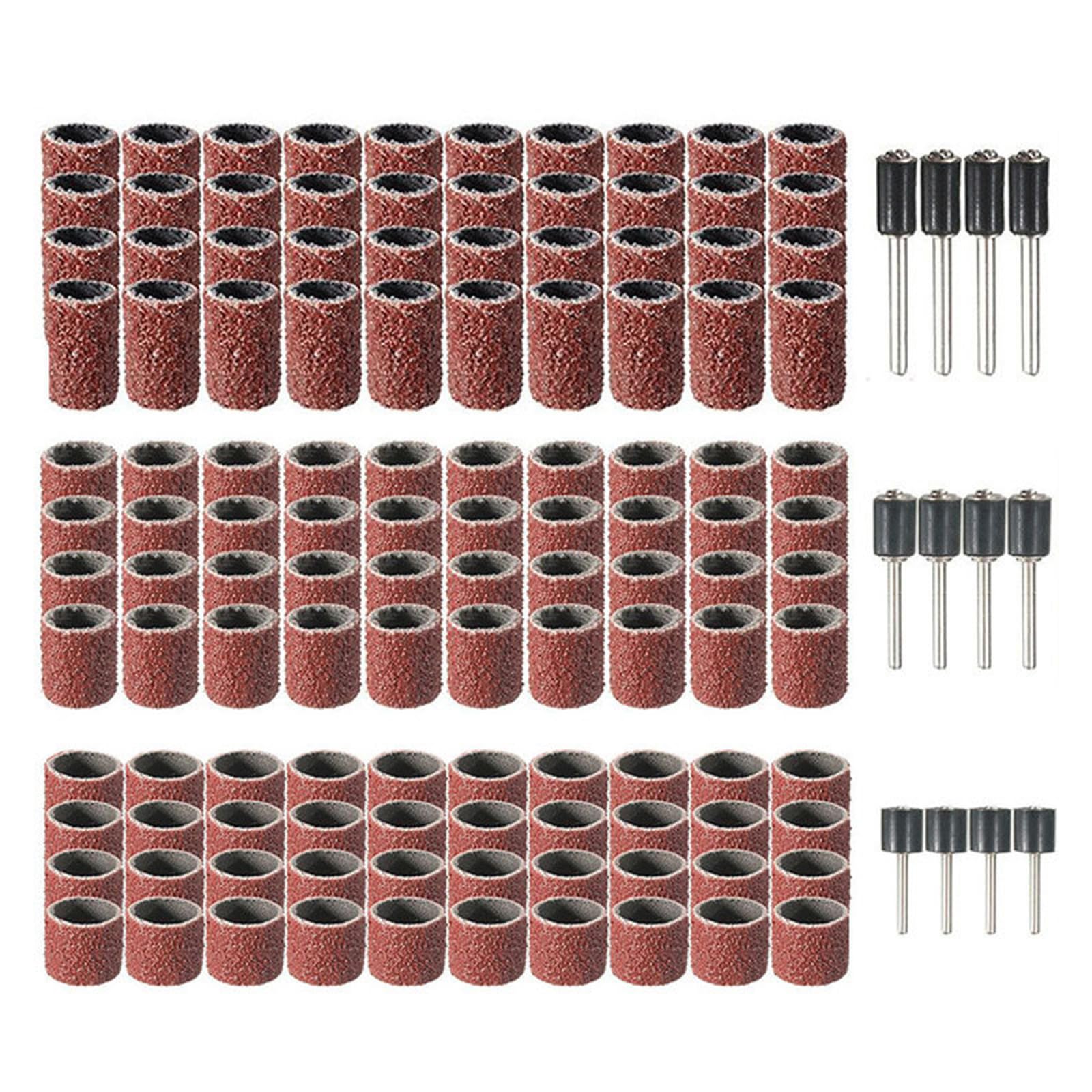 102/132 Stück Nägel Schleifringe Bänder Elektrische Maniküre Bohrer Gel Polieren Entfernen Pediküre Werkzeug Heavy Duty Schleifhülsen für Schleifmaschinen