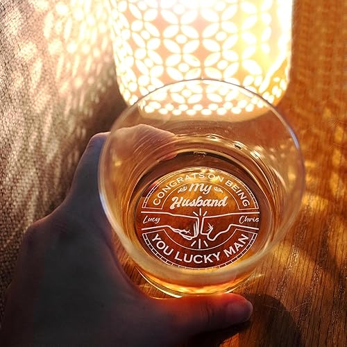 Miniatura 9 de Vaso de whisky personalizado grabado en la parte inferior con escritura a mano, logotipo o texto grabado, regalo para papá, día del padre, regalo de