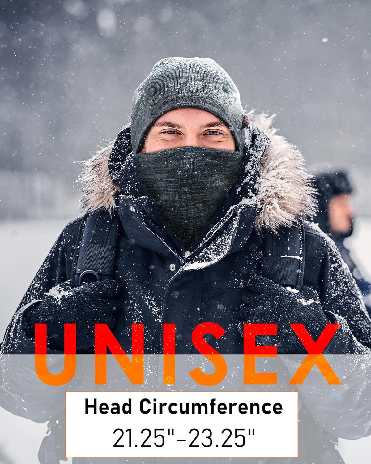 Winter Beanie Hat Scarf for Men Women Knit Thick Fleece Lined Warm Windproof Ski Skull Cap Neck Warmer Gaiter Face Scarf Set - Image 6