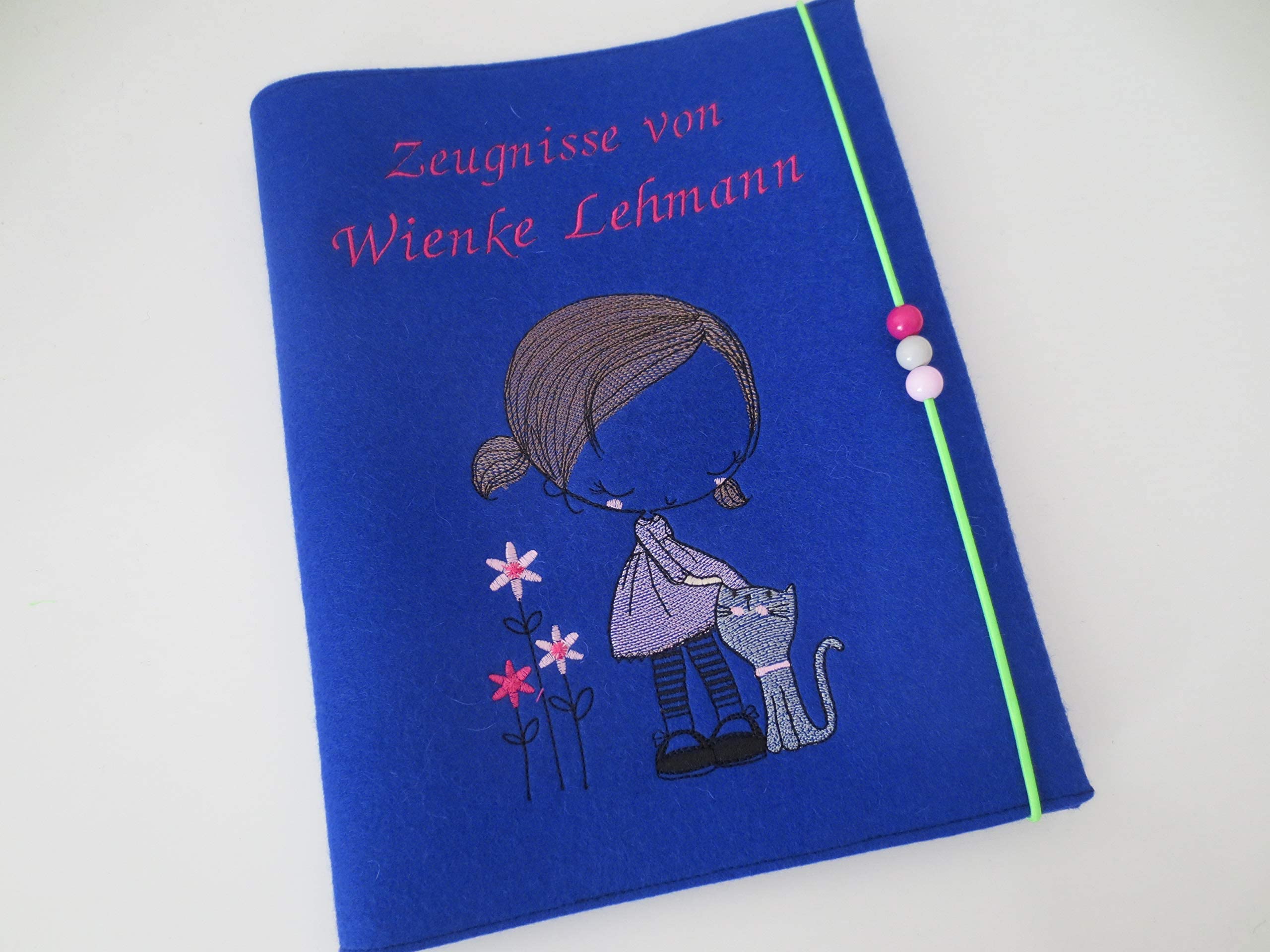 Zeugnismappe Wollfilz Mappe Zeugnisse DIN A4 Grundschule Schule
