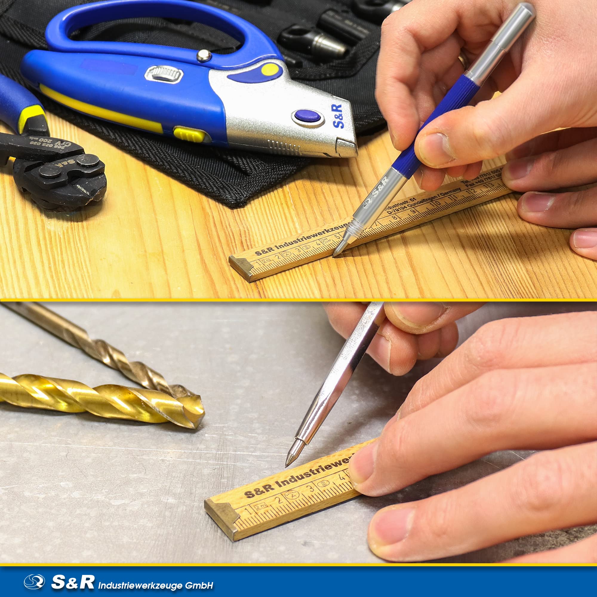 Trusquin à Tracer Bois 92mm – SODIAL – Bleu – Outils Menuiserie Z2G5