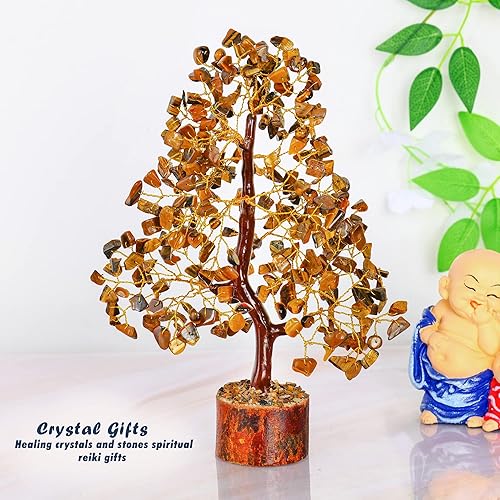 Miniatura 7 de YATHABI Cristal de ojo de tigre  Árbol de gemas  Árbol bonsái de piedra  Árbol de dinero de buena suerte  Piedra de chakras  Árbol espiritual  Árbol