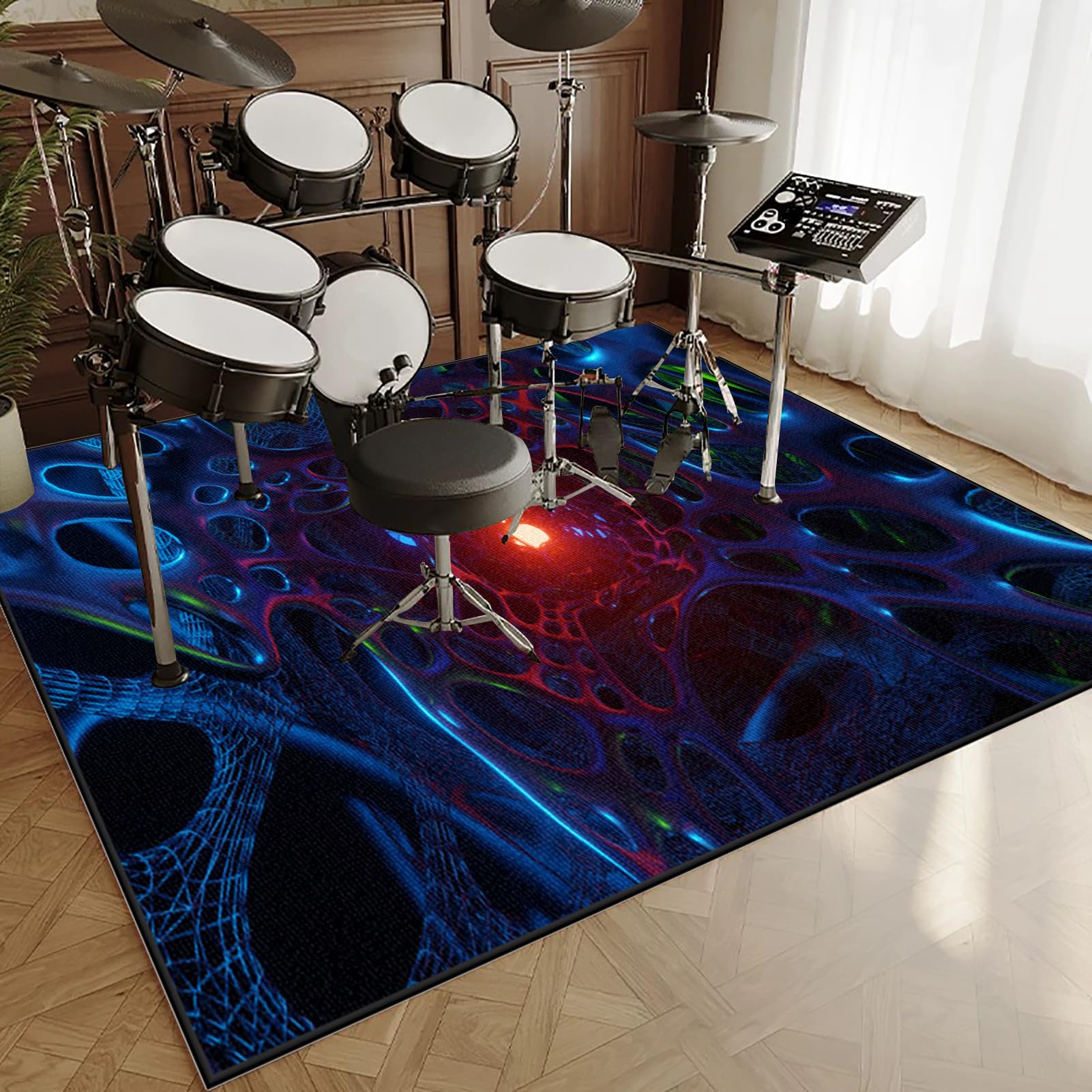 Dywaniki wodne Dźwiękoszczelny dywan bębnowy 180 x 140 cm mata do perkusyjnych perkusyjnych profesjonalnych jazzowych do bębna bębna akustycznego bębna i innych instrumentów