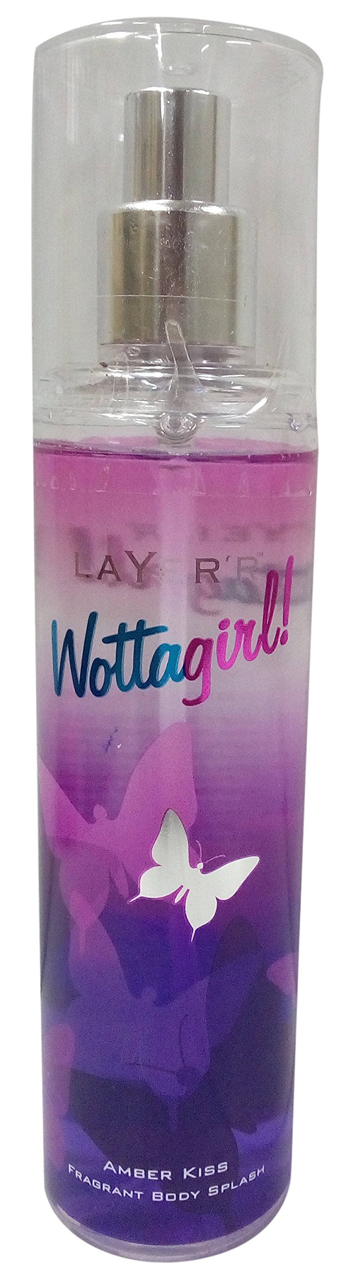 Layer'r Wottagirl Body Splash Spray For Women - Amber Kiss, 135Ml Bottle