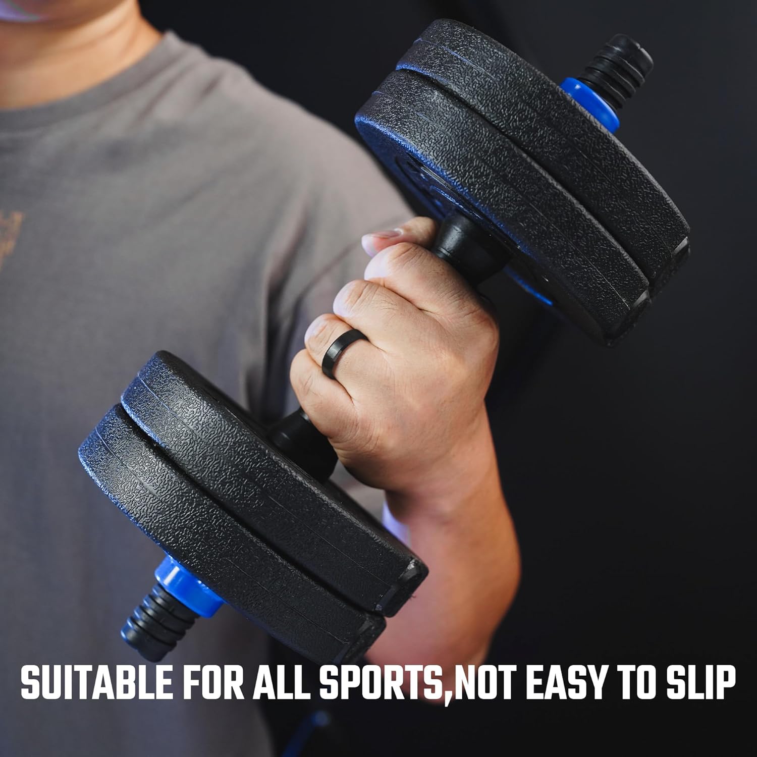 KeyUnity Men's 8mm Titanium Black Wedding Band - Matte Stainless Steel Comfort Fit Engagement Ring, Size 10 - Image 8