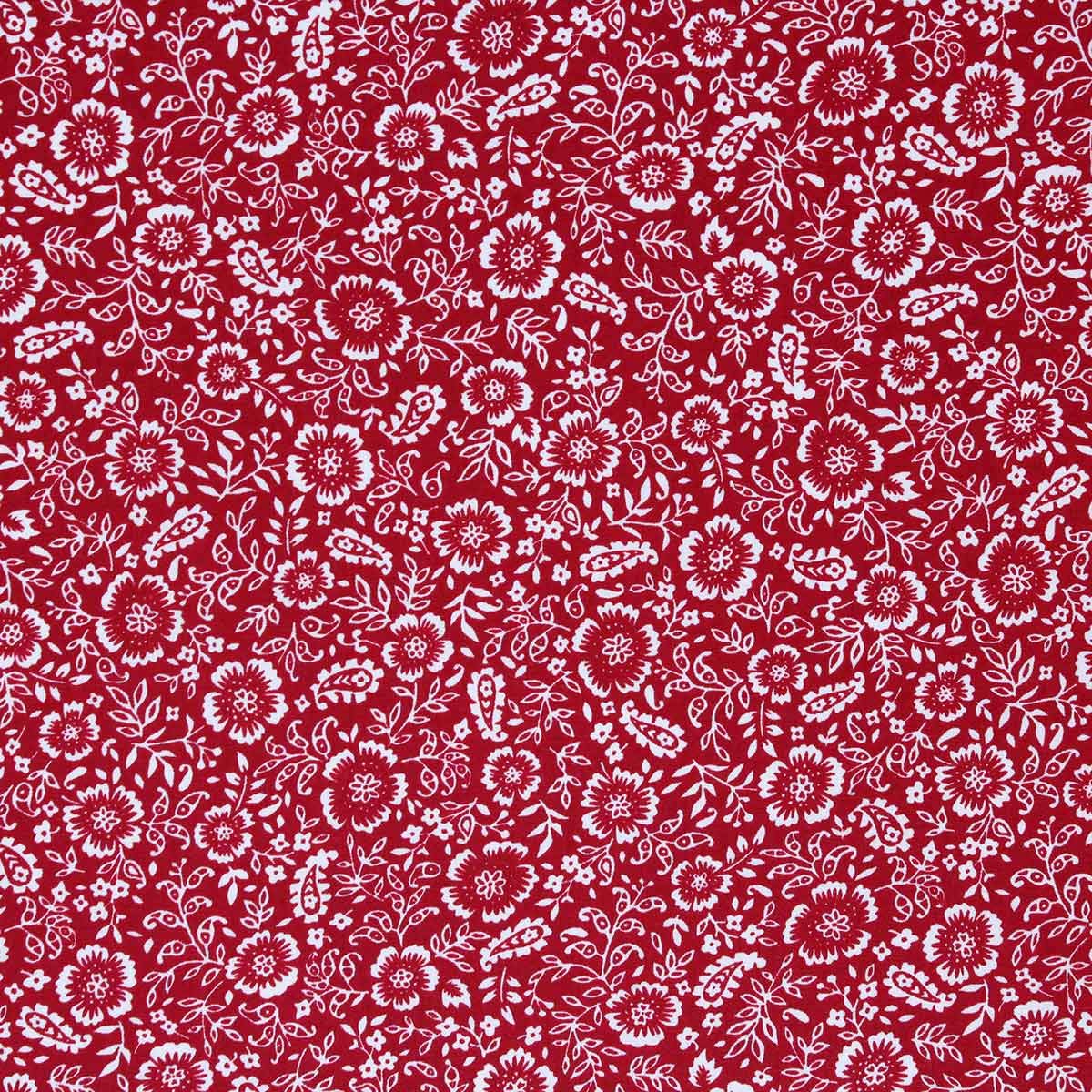 Lot De 32 Carrés De Tissu Vintage Rouge - 16 Motifs Différents (2 Carrés Par Motif)